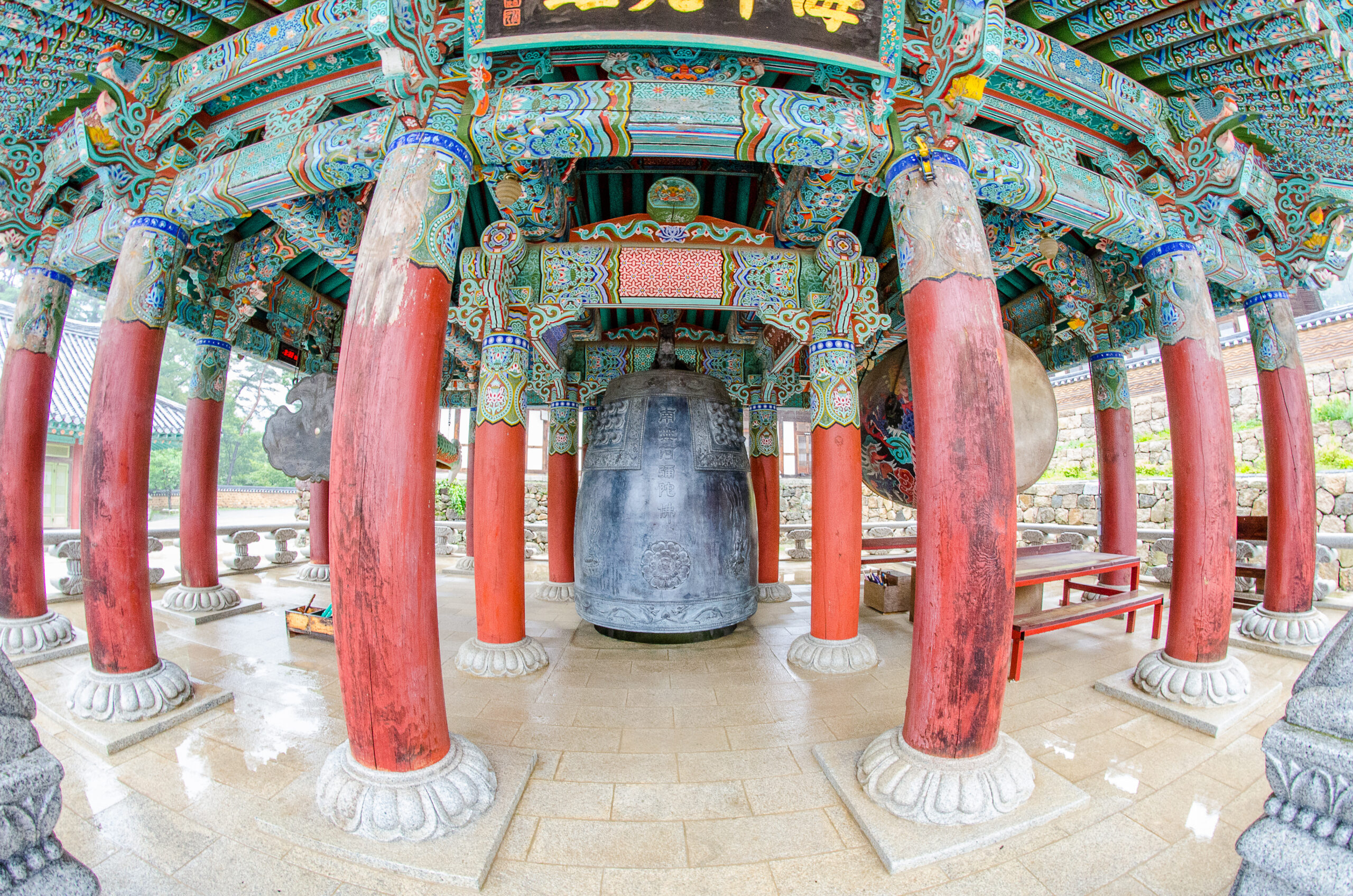 Temple photographié au Fisheye