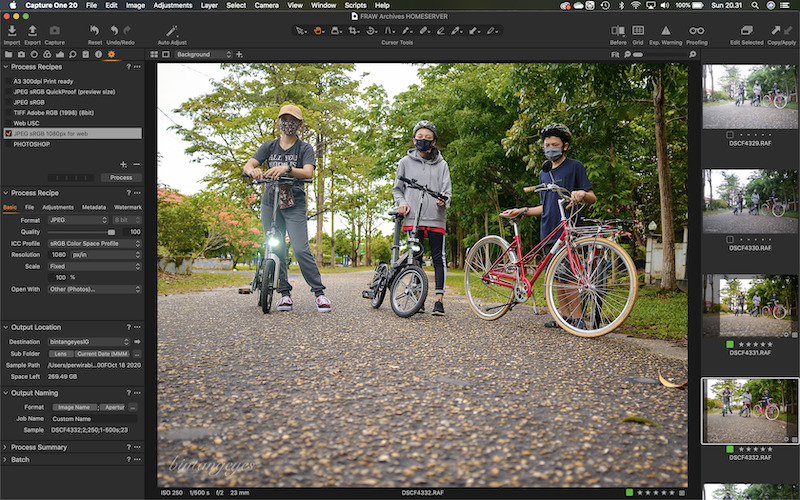 Interface Capture One pro